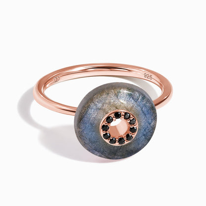 Labradorite Black Spinel Fidget Ring - Liora - WZ.RQ-GOLD-WR-DONUT-3_2_LABRG