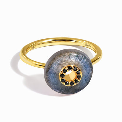 Labradorite Black Spinel Fidget Ring - Liora - WZ.RQ-GOLD-WR-DONUT-3_2_LABYG