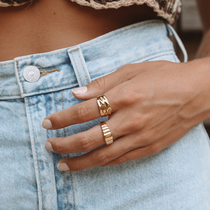 Gaia Statement Ring worn