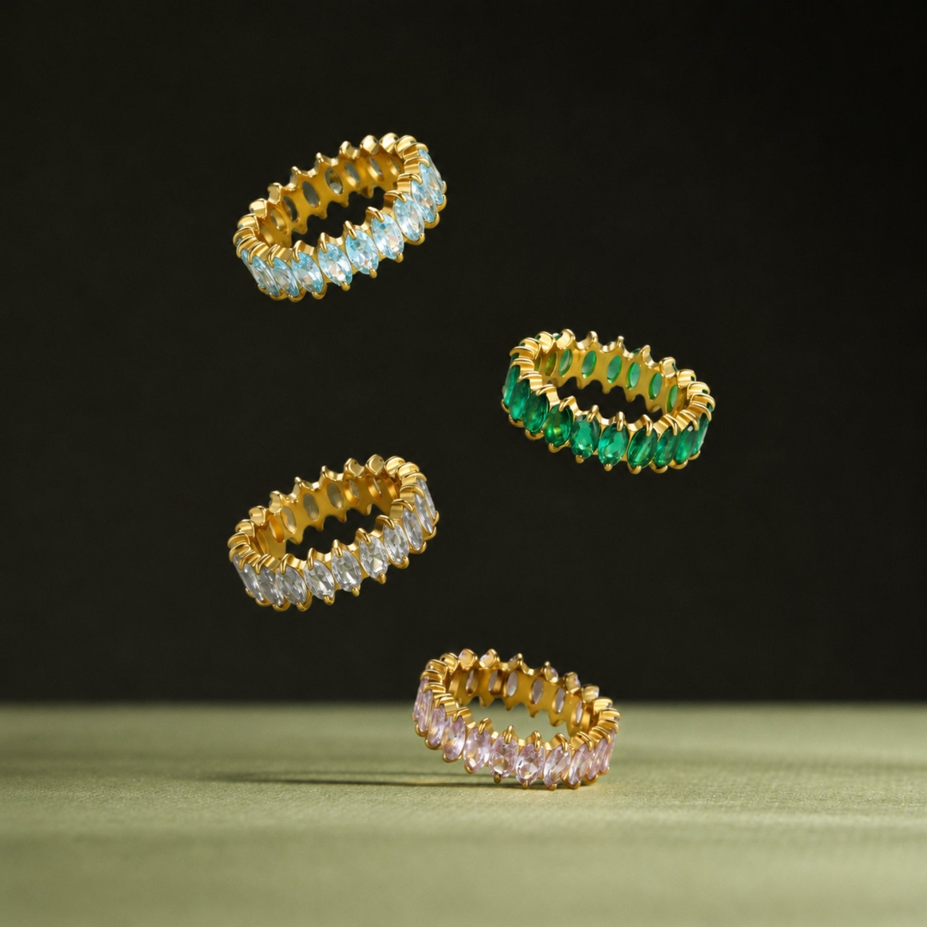 Birthstone Eternity Ring - angle-view