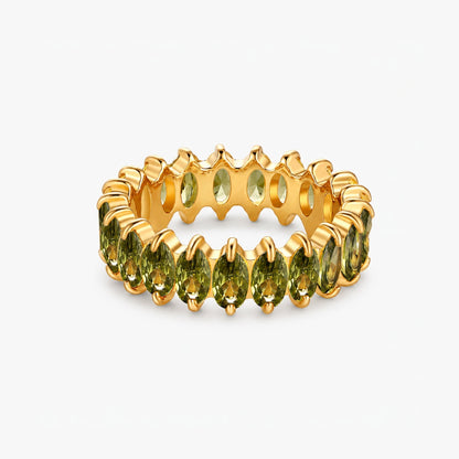 Birthstone Eternity Ring - August Peridot