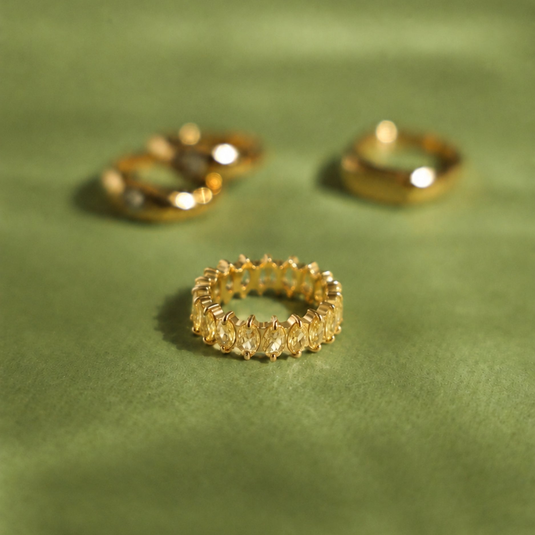 Birthstone Eternity Ring - closeup