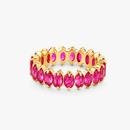 Birthstone Eternity Ring - July Ruby