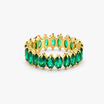 Birthstone Eternity Ring - May Emerald