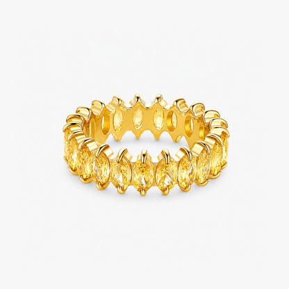 Birthstone Eternity Ring - November Citrine