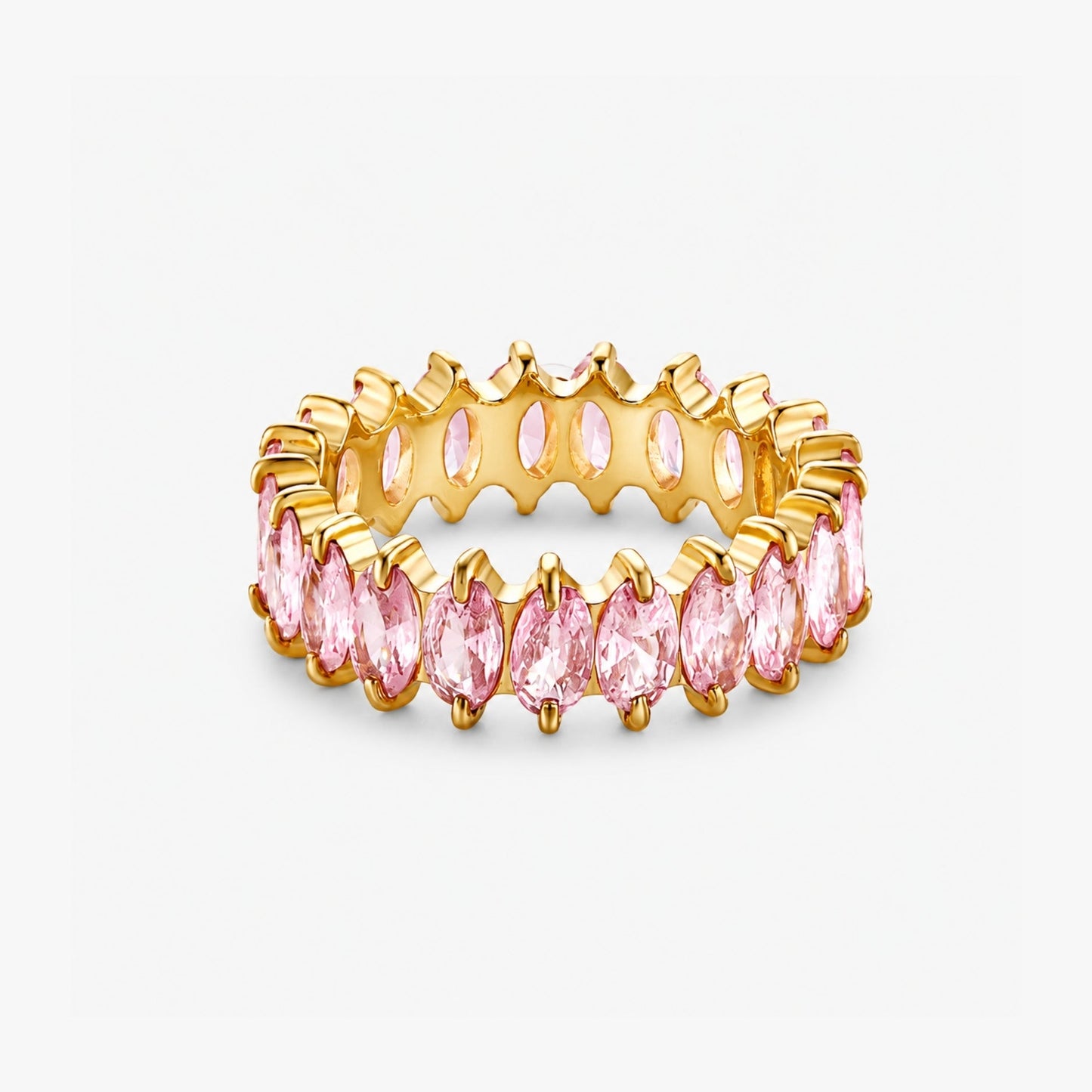 Birthstone Eternity Ring - October Tourmaline