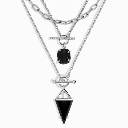 Heroine T-Lock Widelink Necklaces - silver