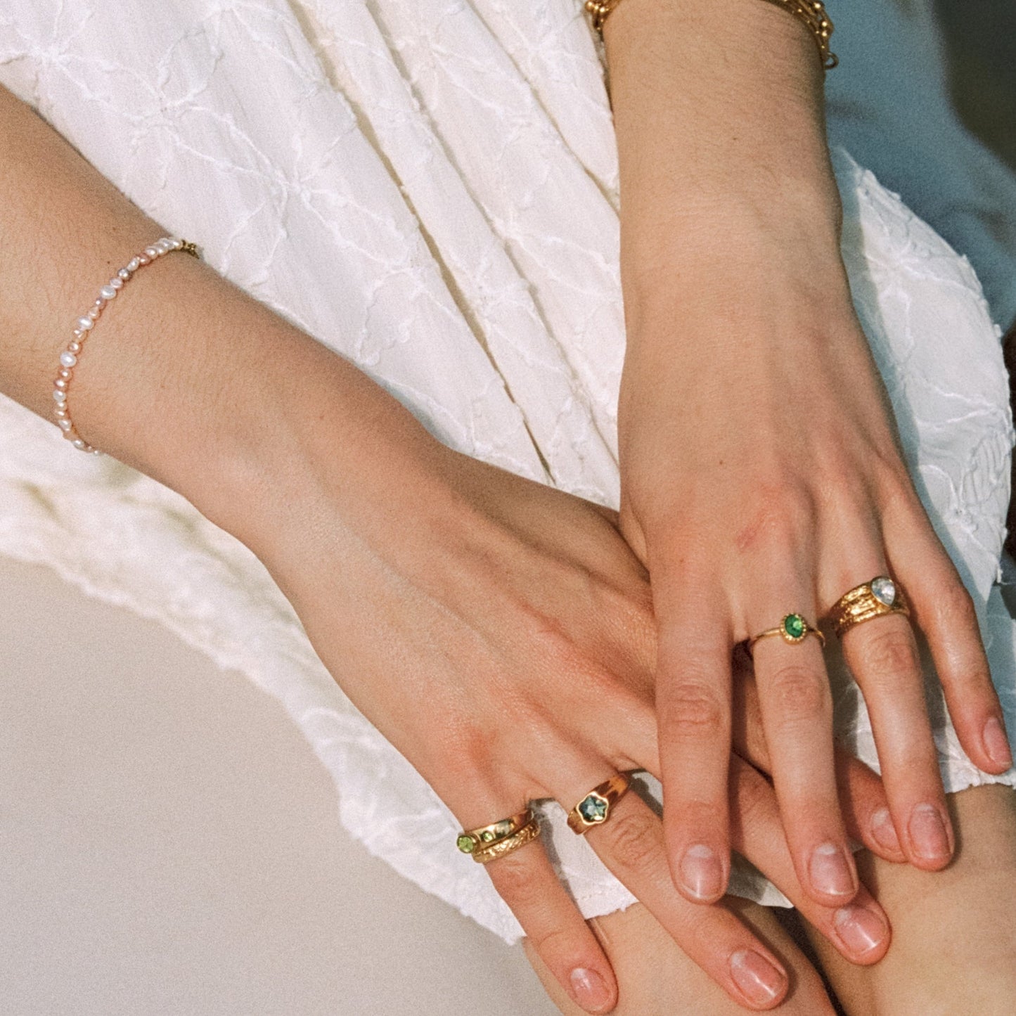 Blossom Ring on finger