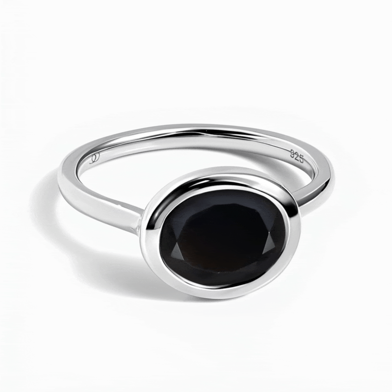 Skin-Touch Waves Rings - silver spin