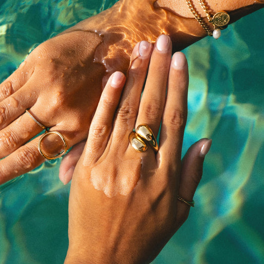 Double Twist Ring - worn in water