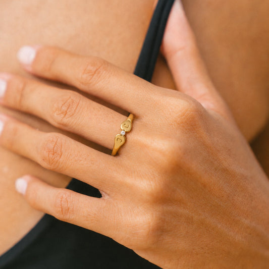 Two-Initial Crystal Ring - crystal-duo-initial-ring