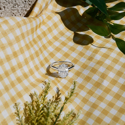 Oval Solitaire Ring - crystal-gemstone-ring