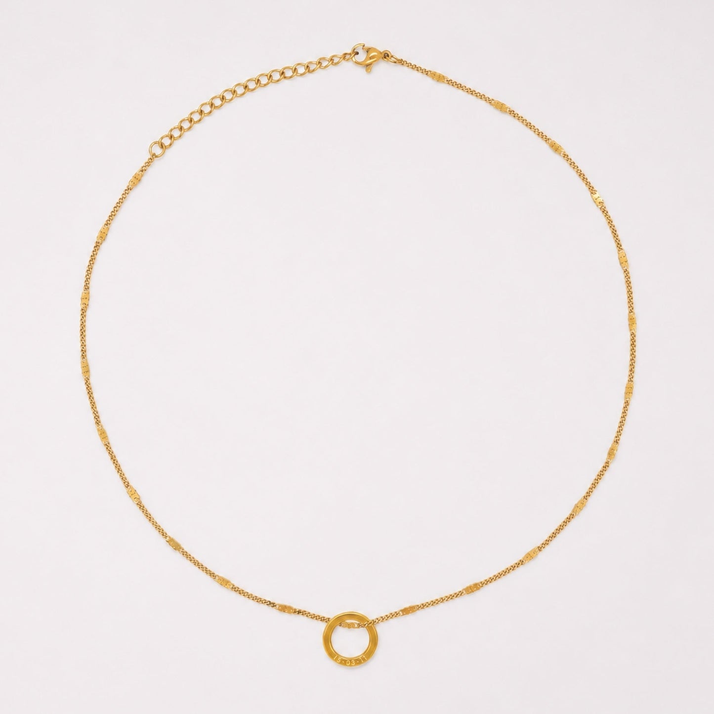 Engravable Ring Necklace - custom-engraved-ring-necklace