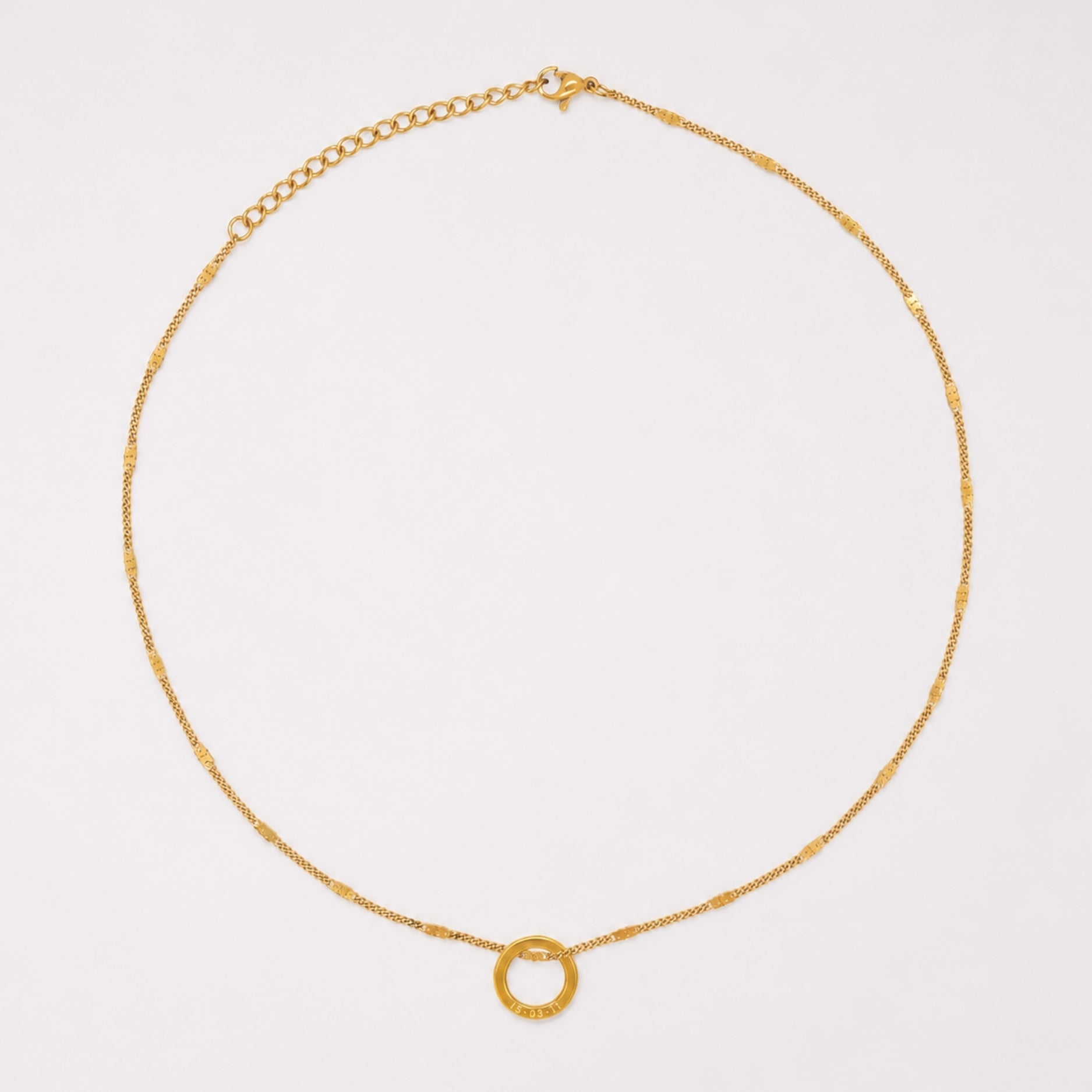 Engravable Ring Necklace - custom-engraved-ring-necklace
