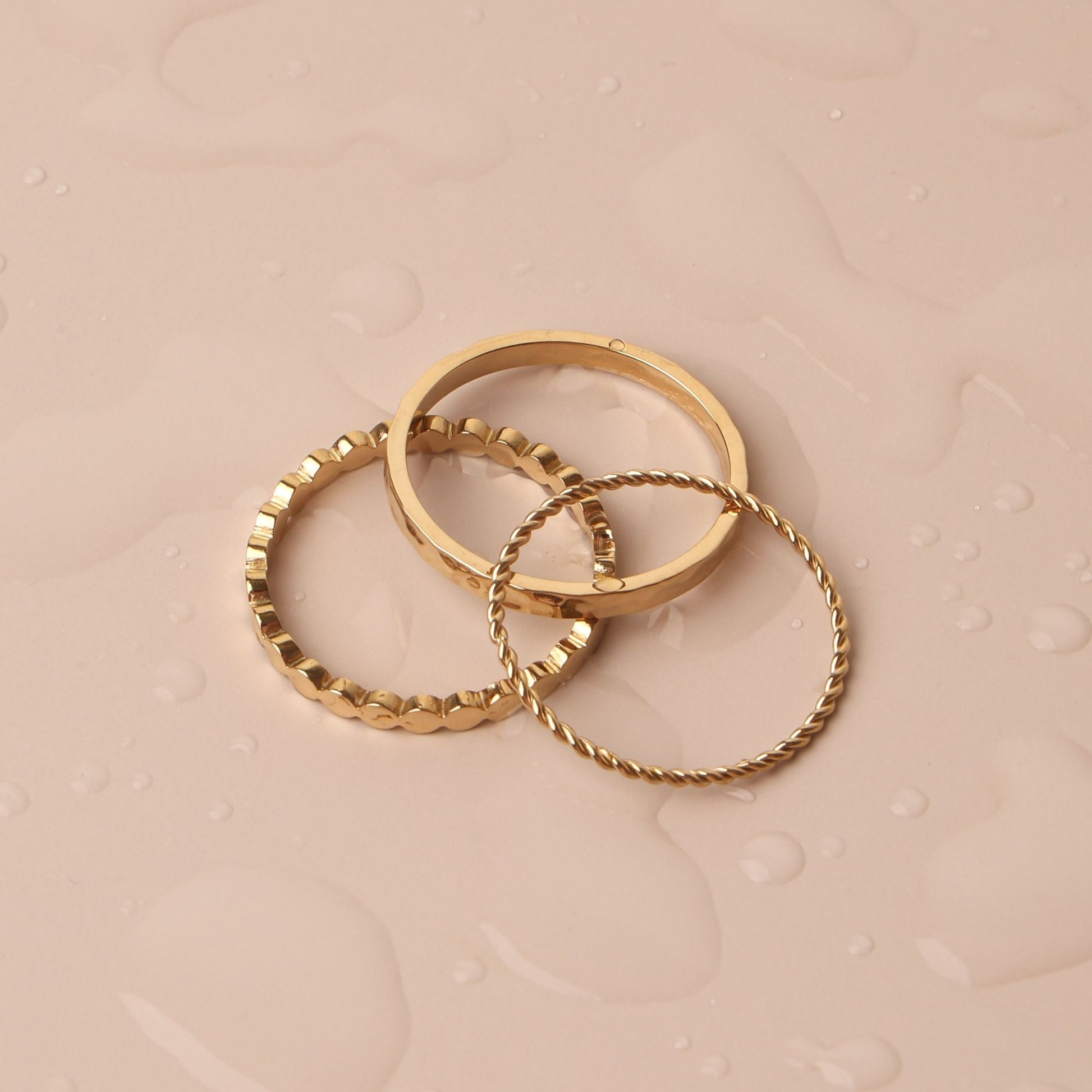 Daily Rings Set dainty gold