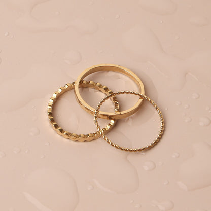 Daily Rings Set dainty gold