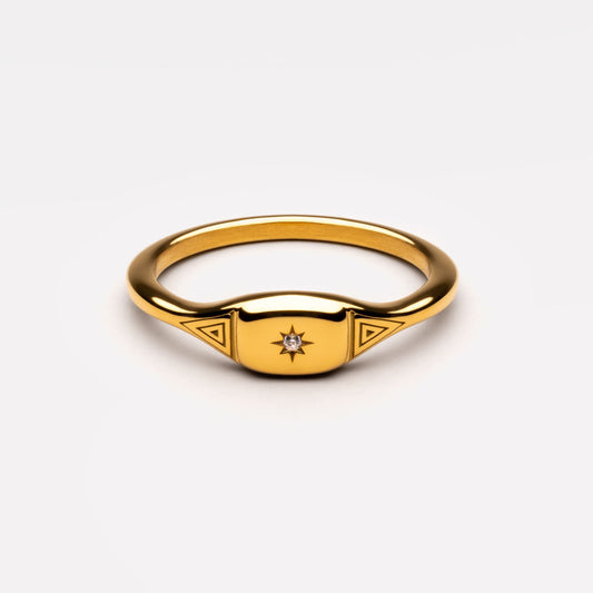 Starlight Heirloom Ring - dainty-star-ring