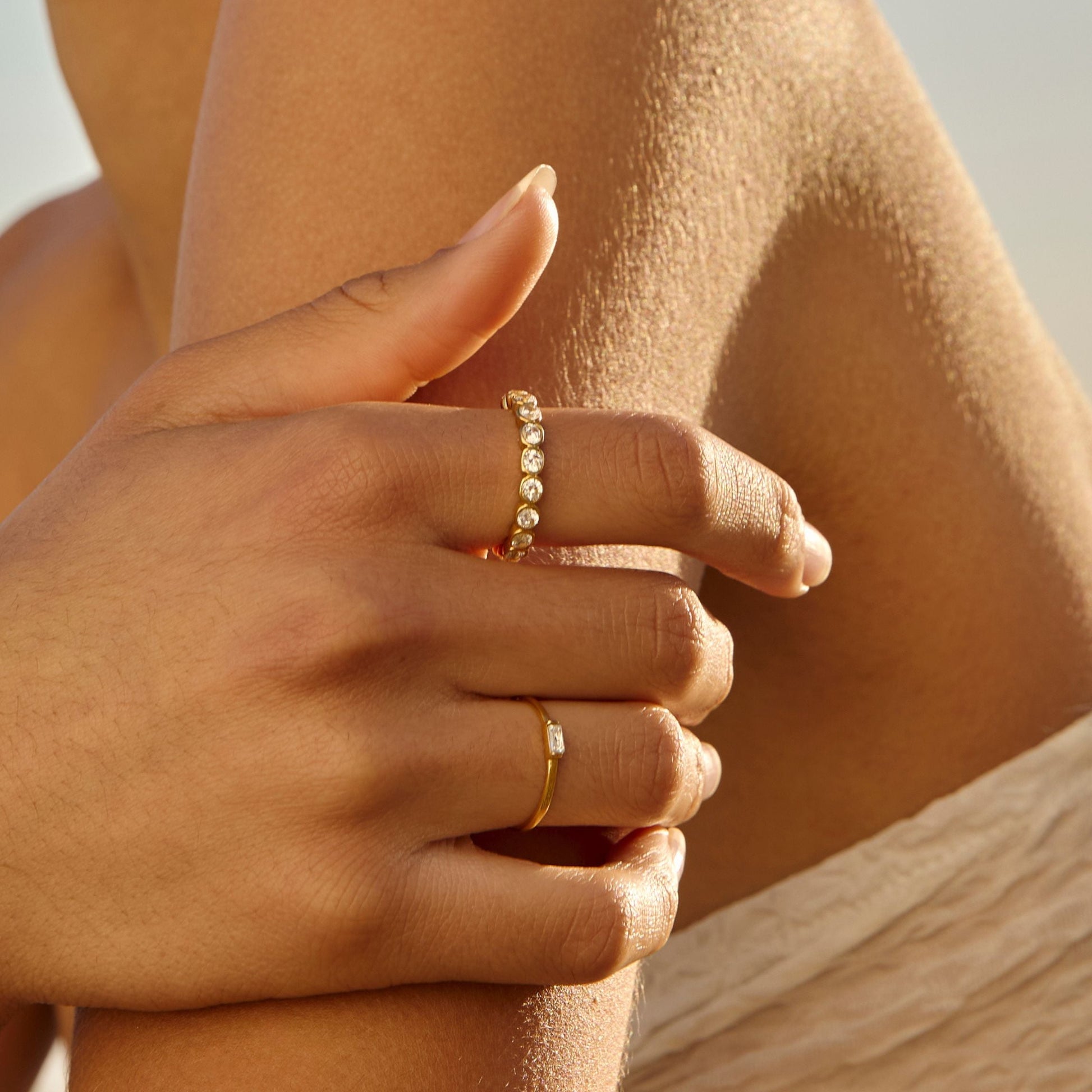 Dainty Crystal Ring - diamond-rings