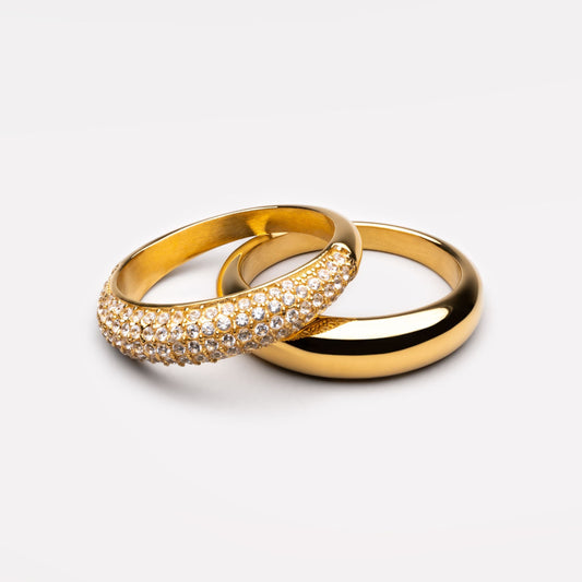 "Day & Night" Ring Set - double-bold-ring