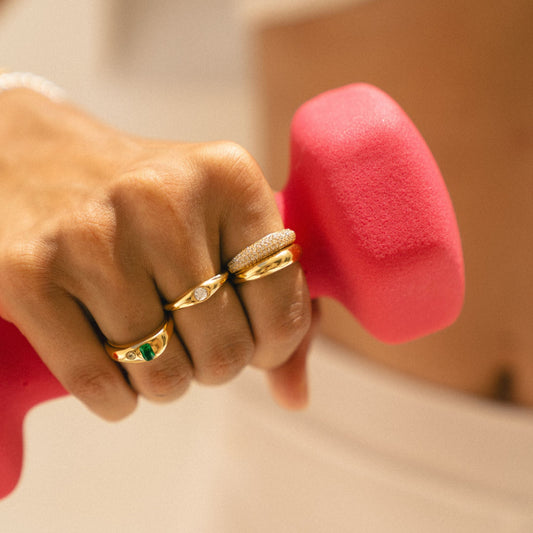 "Day & Night" Ring Set - double-stacking-ring