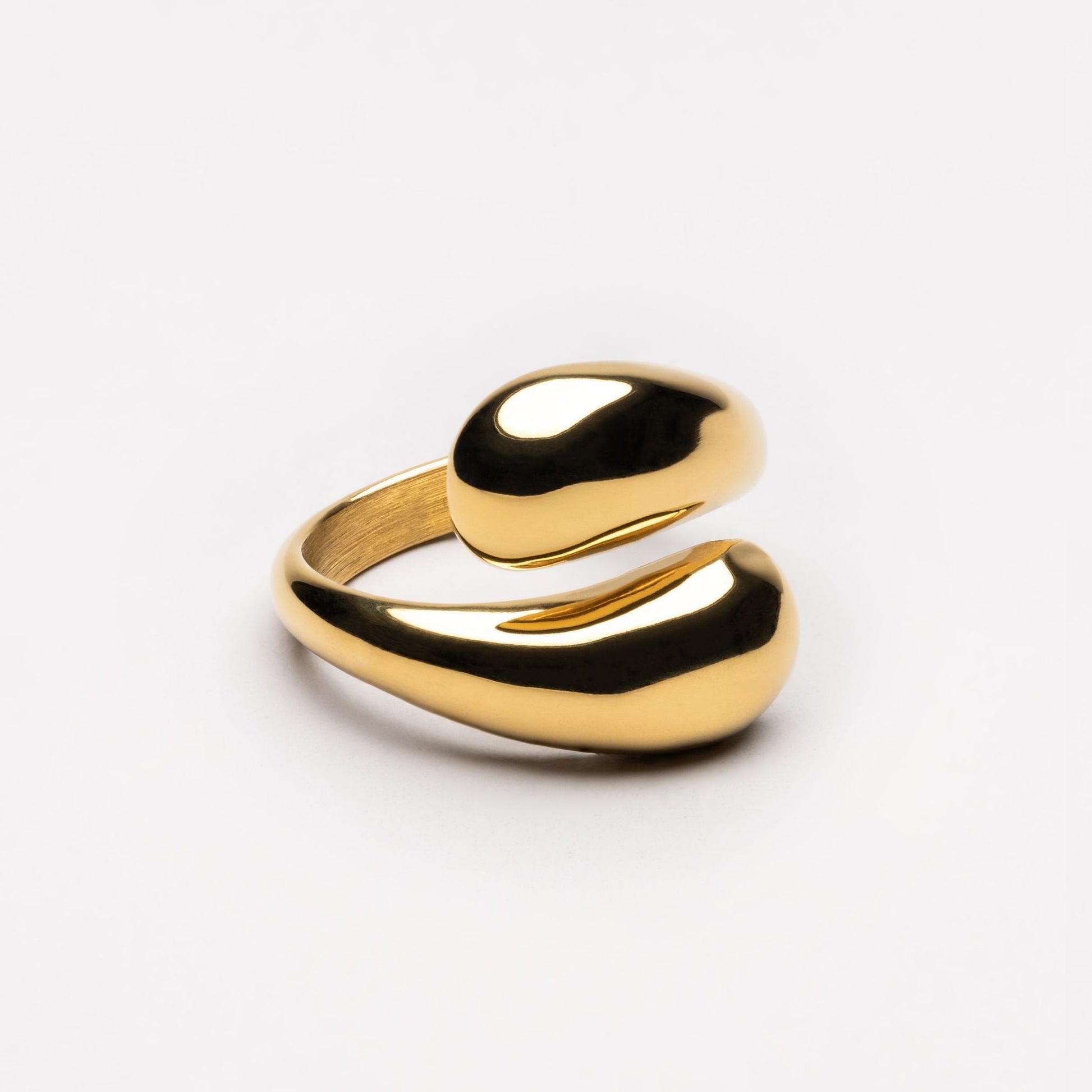 Double Twist Ring - gold twist