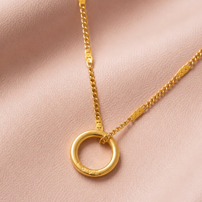 Engravable Ring Necklace - engraved-circle-necklace