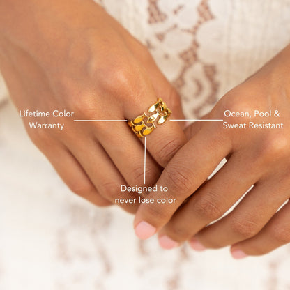 Fish Ring - fish-gold-statement-ring