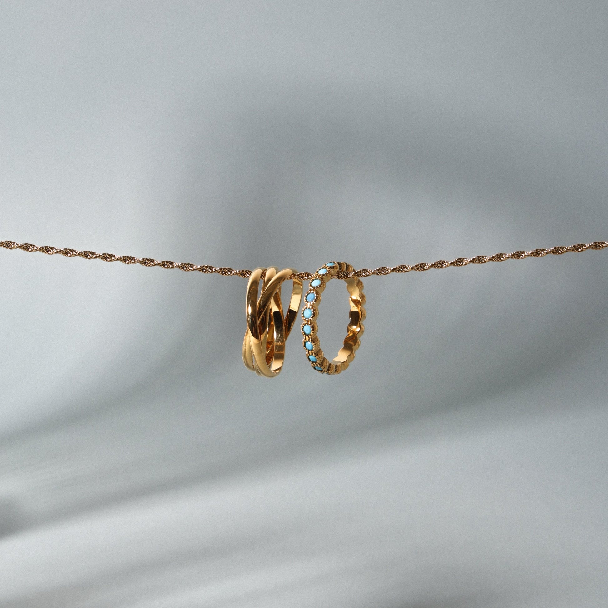 Azure Ring - gold detail