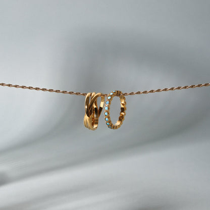 Azure Ring - gold detail