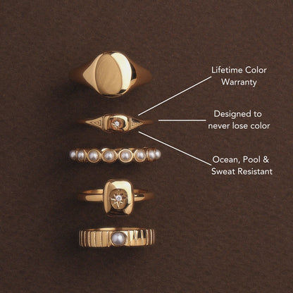 Starlight Heirloom Ring - gold-celestial-signet-ring