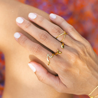 Island Ring gold styled