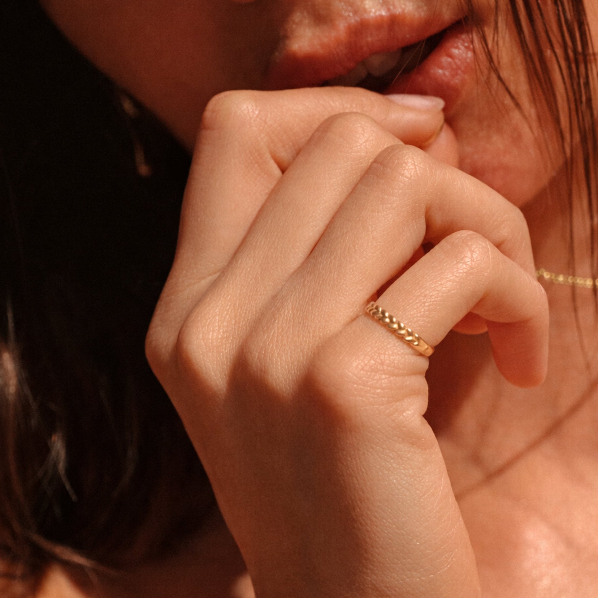 Laurel Crown Ring - gold-leaves-ring