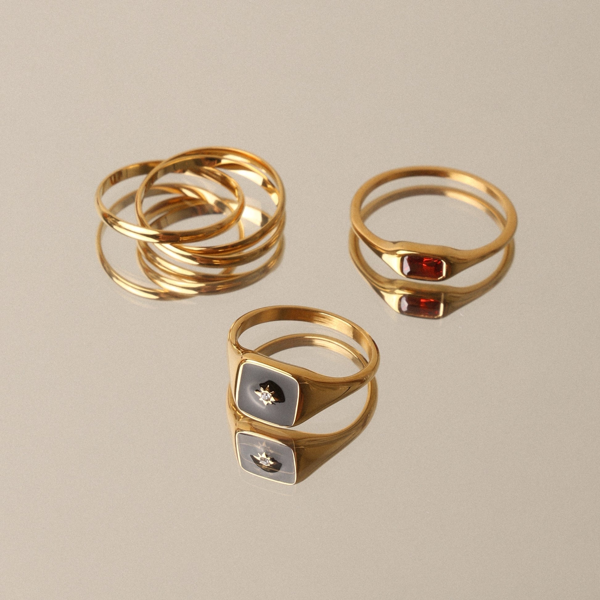 Sundrop Ring - gold-red-ring