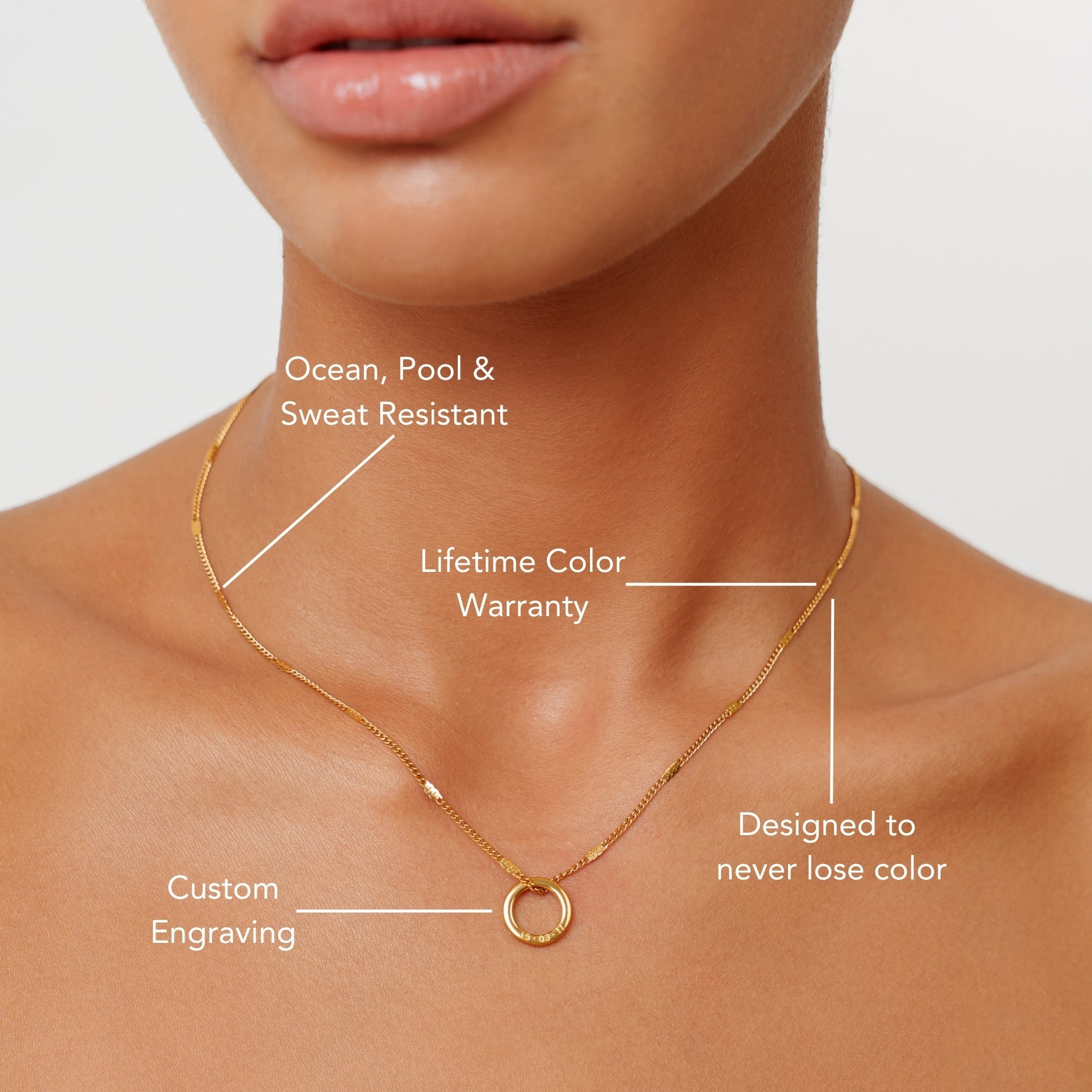 Engravable Ring Necklace - gold-ring-necklace