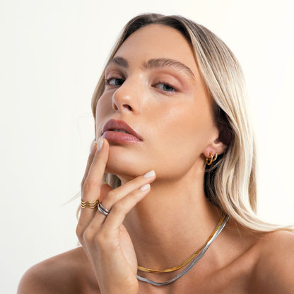 Gemini gold and silver rings