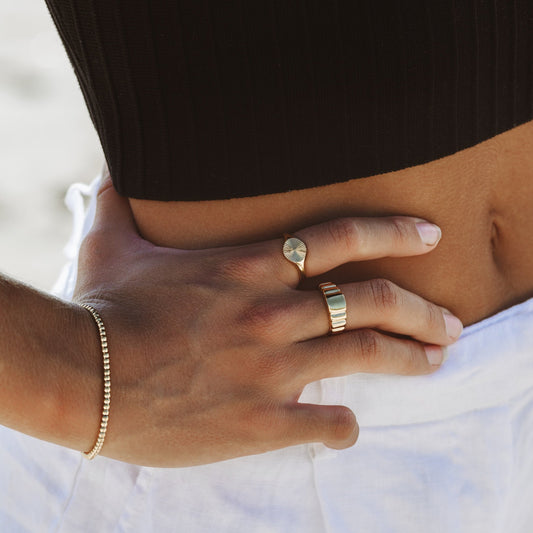 Sun Signet Ring - gold-summer-rings