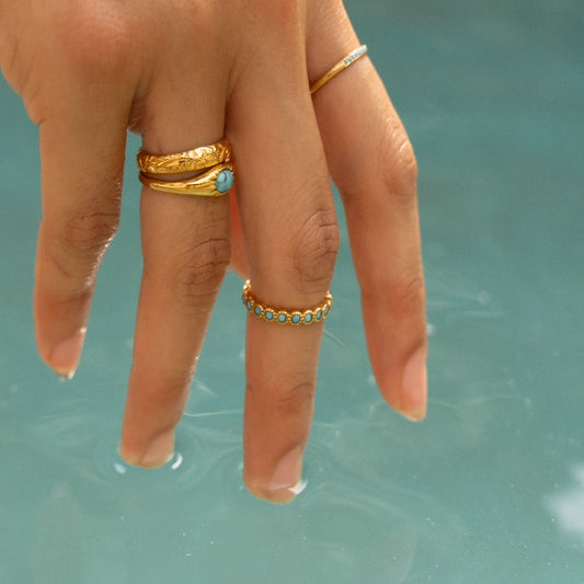 Azure Ring - gold on hand
