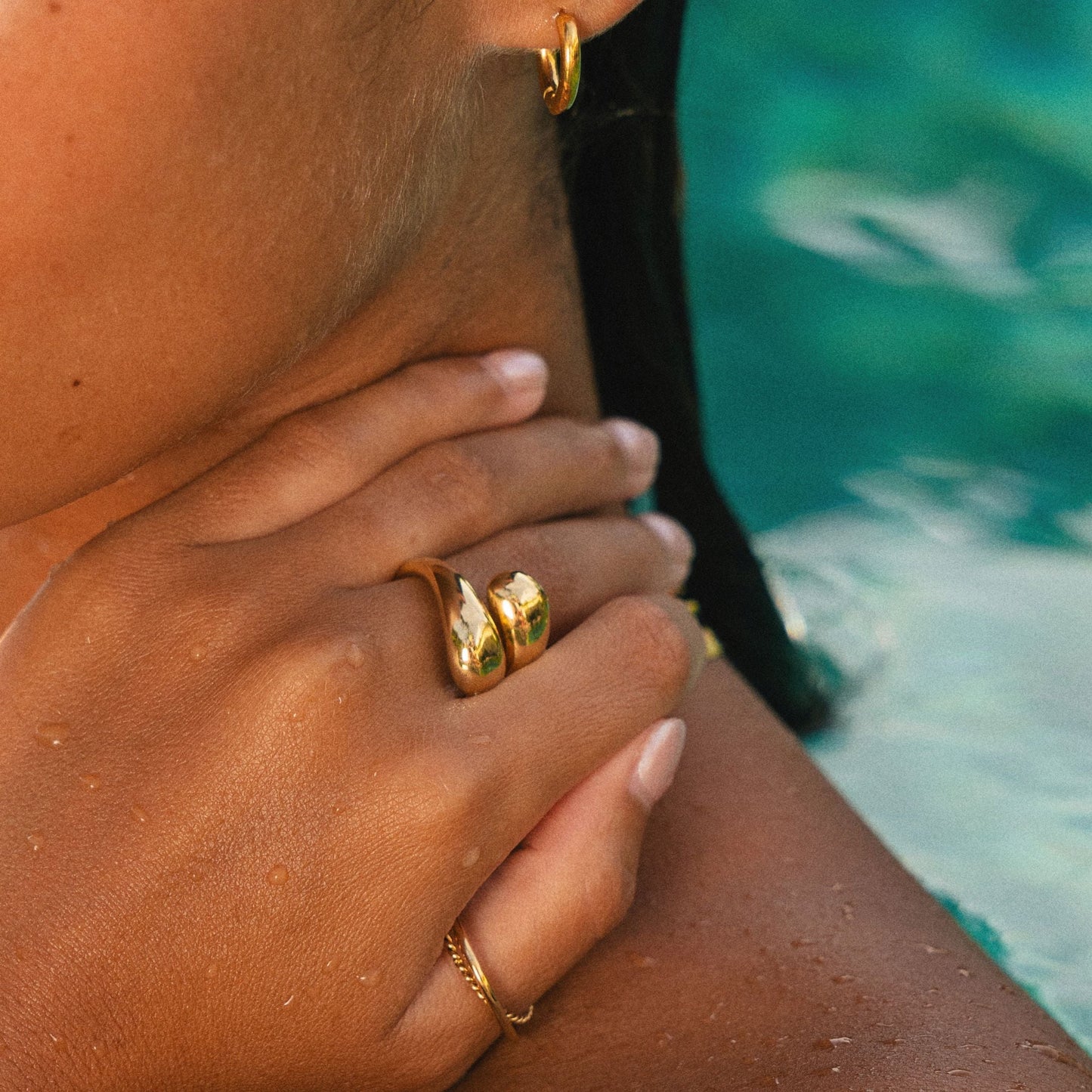 Double Twist Ring - on hand