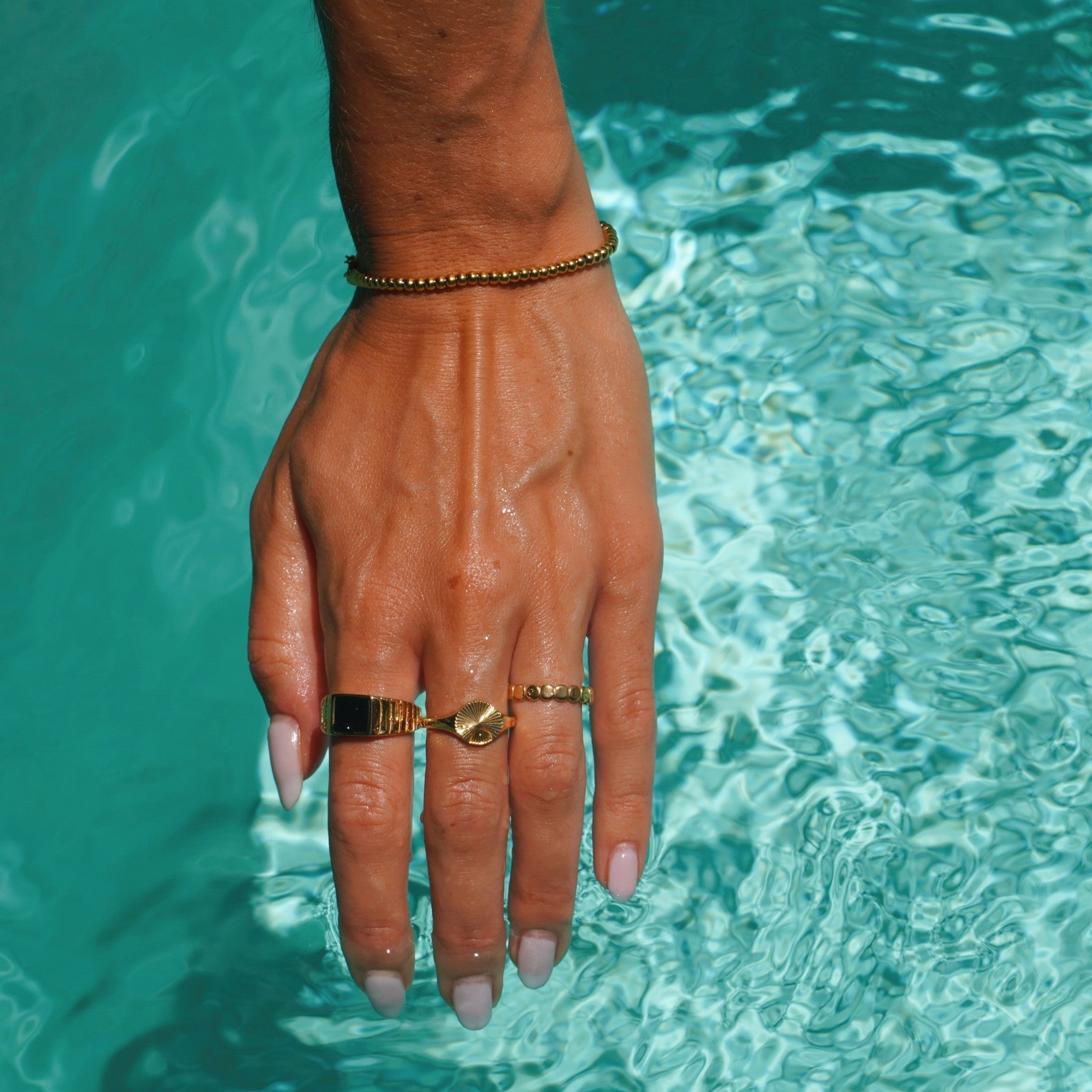 Sun Signet Ring - waterproof