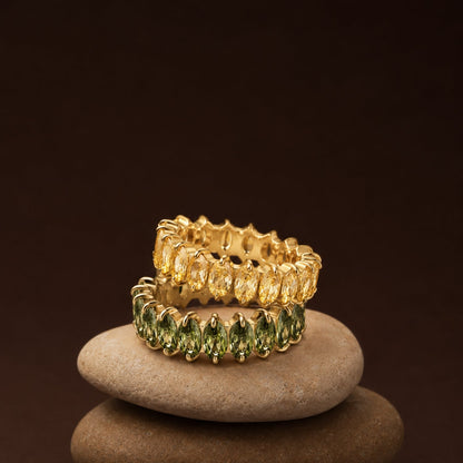 Birthstone Eternity Ring - golden