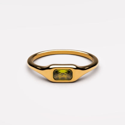 Laguna Ring green gemstone