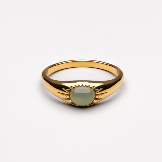 Oasis Ring - green-ring-gold