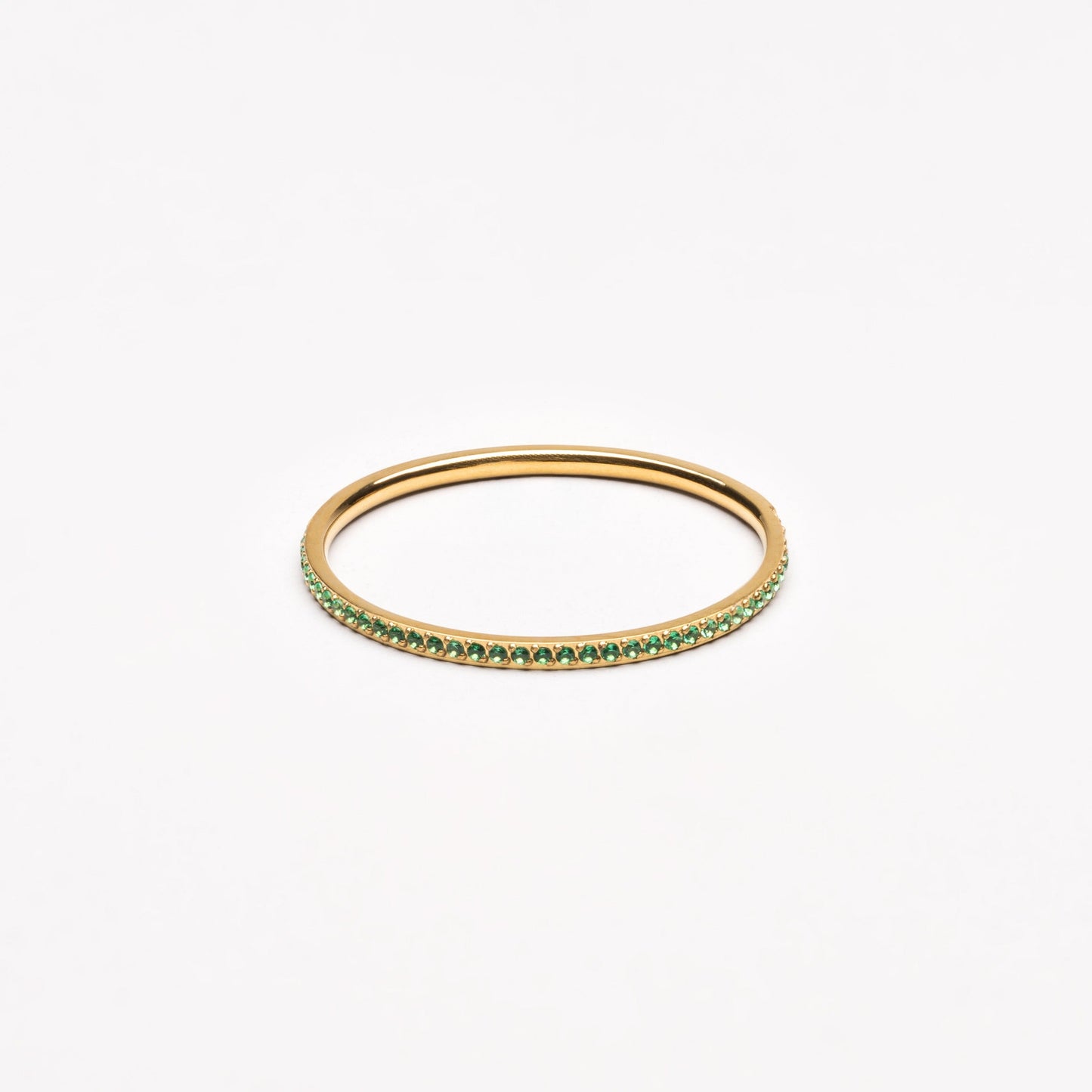Auroras Ring - green zircon ring