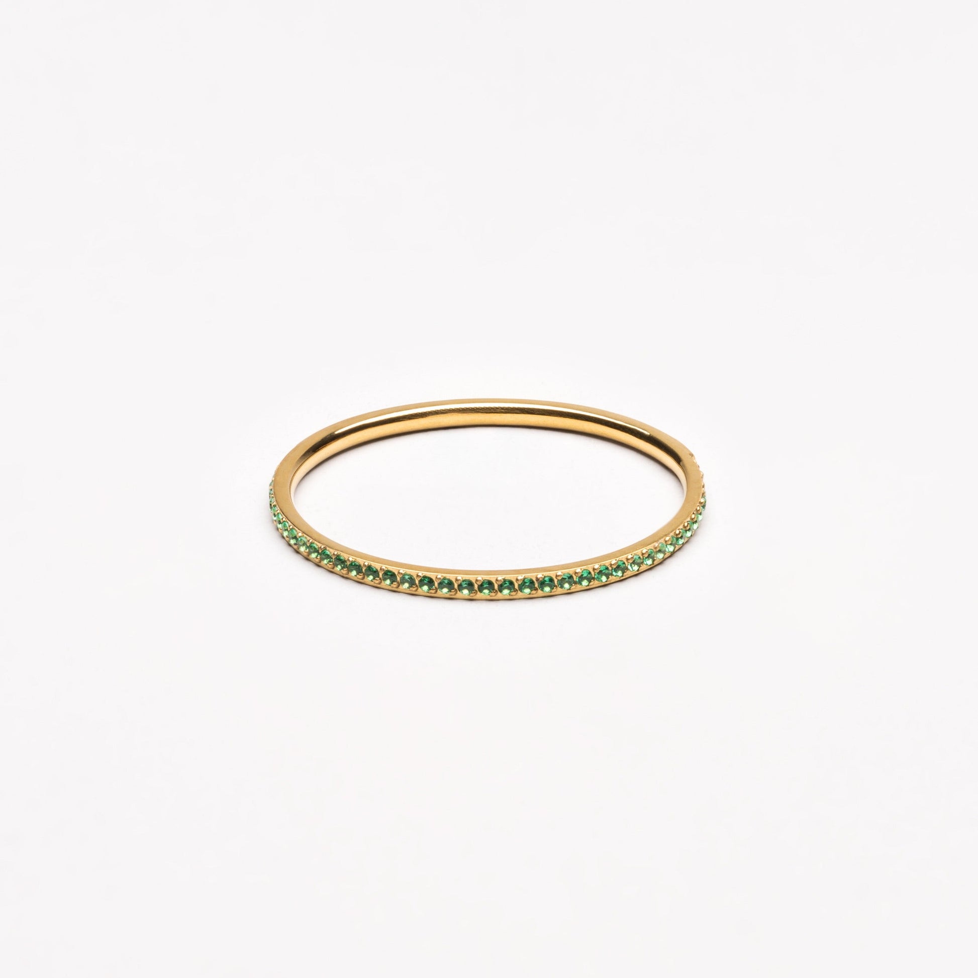 Auroras Ring - green zircon ring