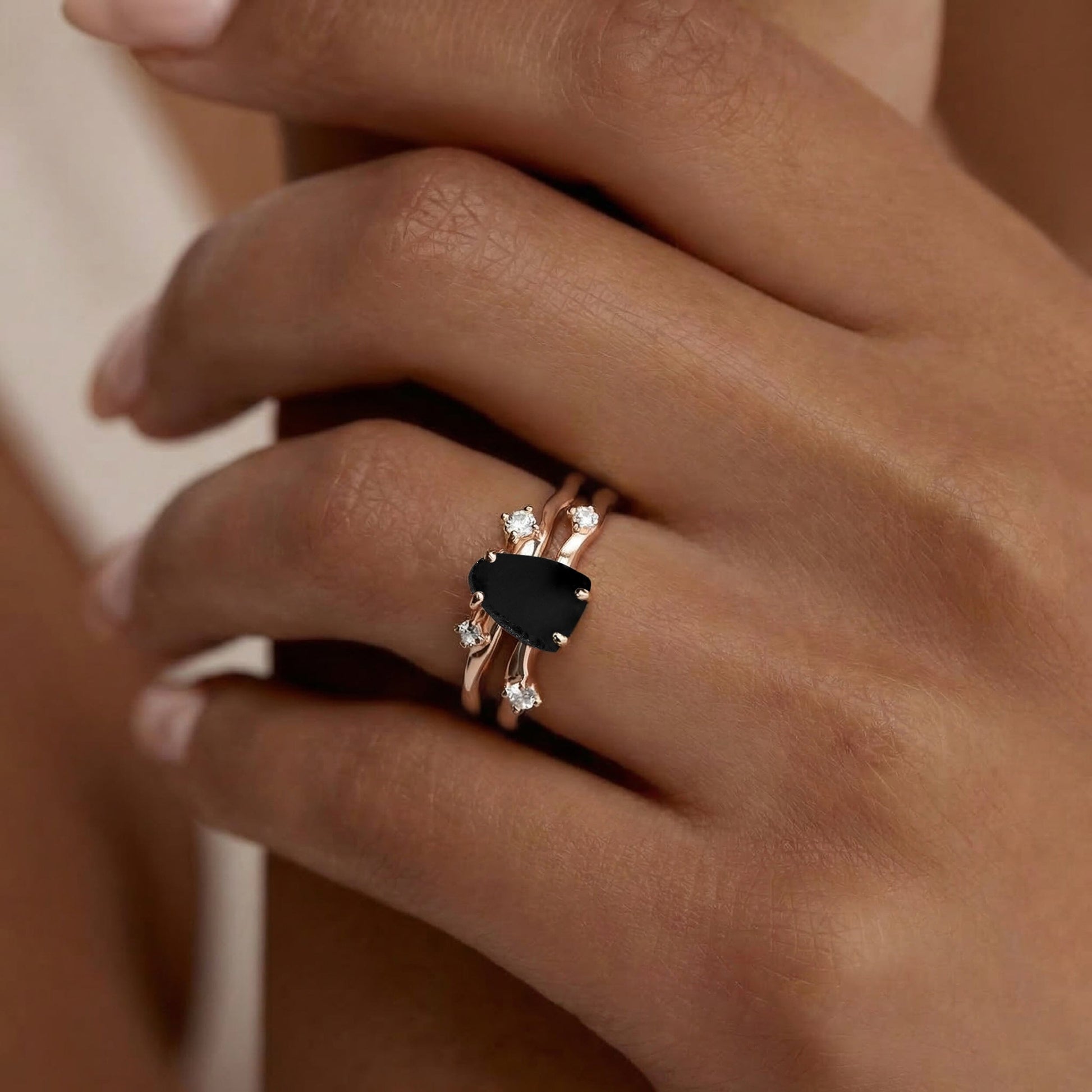 Flow Ring - worn rose gold
