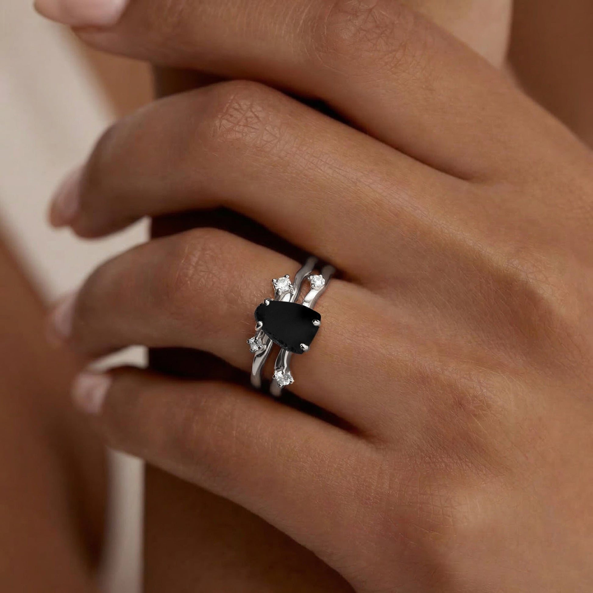 Flow Ring - worn silver