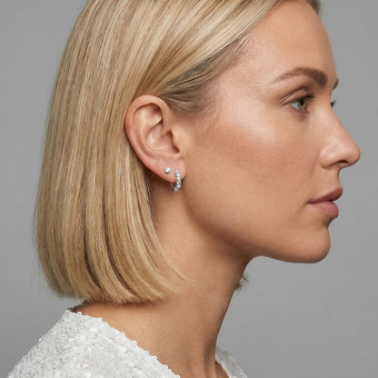 Bonny Hoops - silver on model