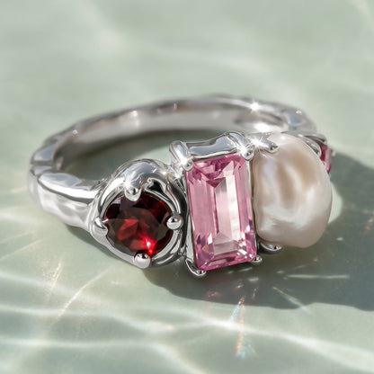 Treasure ring silver styled 2
