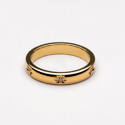 Sparkling Band Ring - stars-band-ring