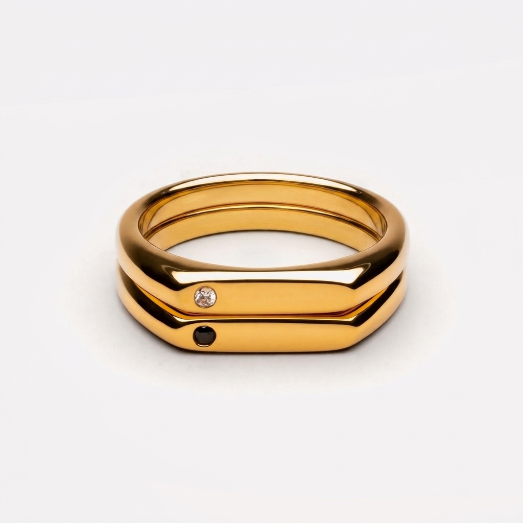 Best Friends Rings Set - waterproof twin rings